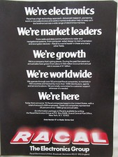 5/1981 PUB RACAL ELECTRONICS RADIO COMMUNICATIONS RADAR ENCRYPTION ORIGINAL AD