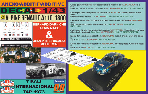 Anexo decal alpine - 1/43, 110