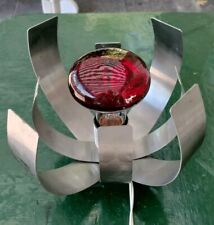 Lampe Fleur trocme oxar space age aluminium chrome vintage Années 70