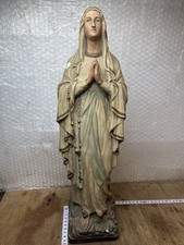 statue religieuse ancienne plâtre polychrome Sainte Vierge Hauteur 44 cm Réf N.3
