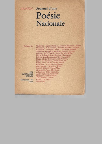Aragon journal une poesie - -,