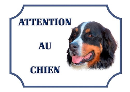 Plaque alu 15x20cm - plaque, "attention