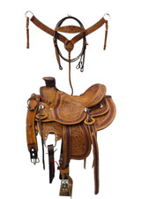 Selle cuir western roping - en,
