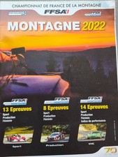 GUIDE MONTAGNE 2022 MODERNE VHC course côte championnat France FFSA auto