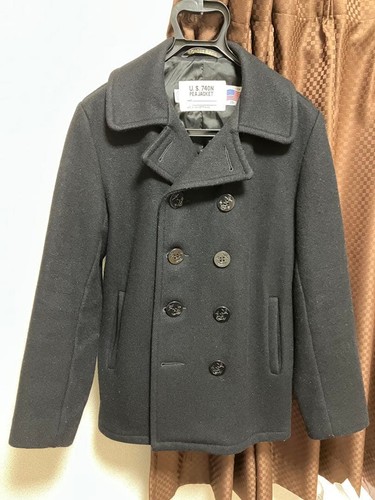 Schott pea coat quilted double - quilted,