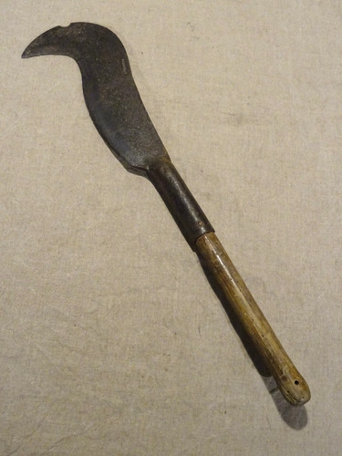 Outil ancien grande serpe - , fer