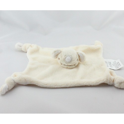 Doudou plat koala écru blanc