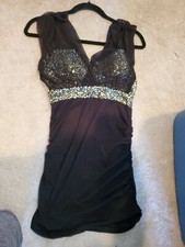 Sexy gold sequined sheer