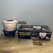 Service À Fondue Bourguignonne En Fonte Émaillée Hiver Rose Le Mironton