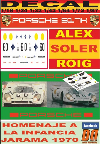 Decal porsche 917k - decal, a.soler