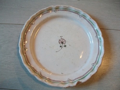 Assiette 18eme faïence - en, de
