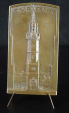 Médaille Bruneau caisse d'épargen d'Evreux 1935 tour de l'Horloge ruche abeilles