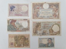 Lot 6 billets anciens