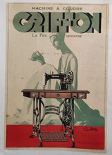 Affiche originale ancienne Griffon machine à coudre /RS432
