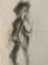 Beau Dessin Nu Fusain Sur