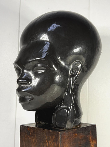 Sculpture buste africaine - sculpture,