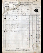 PARIS (X°) OUTILLAGE Franco-Américain HARDWARE "DUTRUT ,BERNIER & DESRUES" 1919