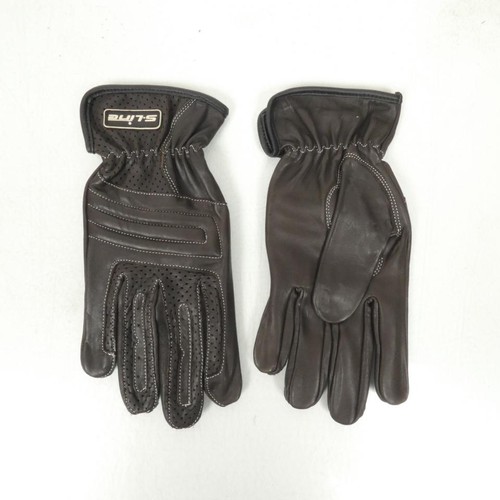 Paire gant moto cuir - paire, marron