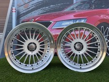4 X 17 Inch 4x100/5x100 Alpina Style Silver Polished Wheels : Fits For E30, Audi