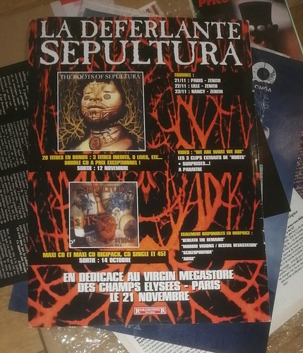 Sepultura affichette encart - :,