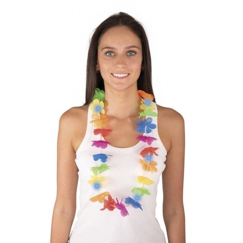 Collier fleur hawaïen - fleur,