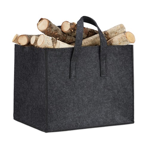 Panier feutre pour bûches - en,