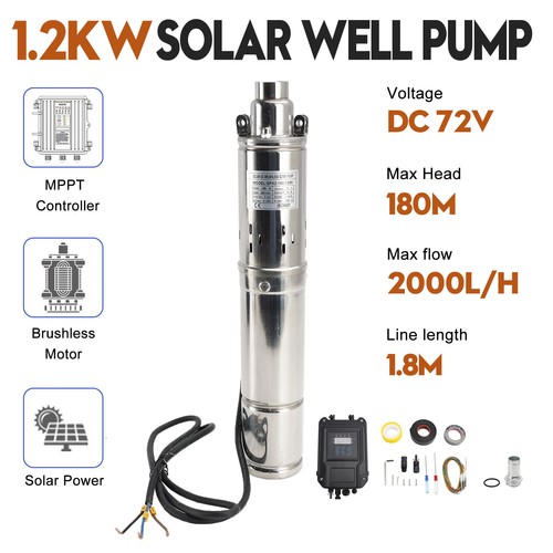 72v 2kw 180m - 3", puits
