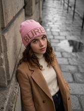 Bonnet rose burberry femme