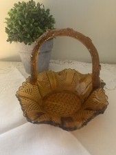 Coupe Panier En Verre Ambre