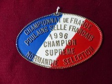 PLAQUE DE CONCOURS poulains /