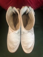 BOTTINES COMPENSEES BLANC / BLANC CASSE ISABEL MARANT DAIM T 39