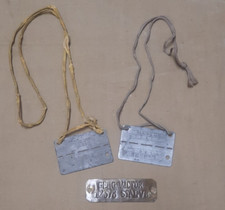 2 PLAQUES DE PRISONNIERS FRANCE WW2  STALAG  OCCUPATION  KG  CAPTIVITE