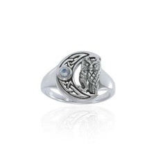 Chouette 925 Bague en Argent
