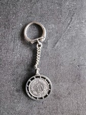 PORTE CLE METAL PIECE MONNAIE SUISSE HELVETICA ANNEES 60 BE