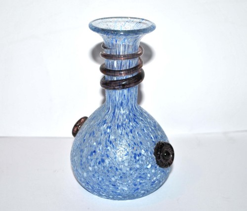 Vase pâte verre bleu - en,