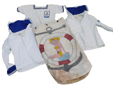 SUPERBE SAC PAQUETAGE MATELOT TOULON 1952 + 3 MARINIERES ...  à voir ....  