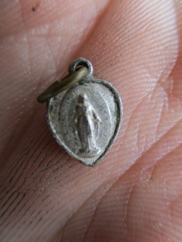 Old religious medal saint mary - old,