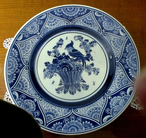 Assiette blue delft céramique - blue,