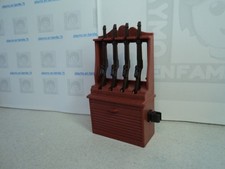 PLAYMOBIL western râtelier marron foncé carabines fort nordistes shérif