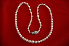 Collier perle majorque avec fermoir argent