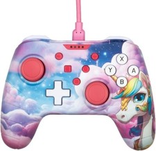 Manette filaire LICORNE rose pour Nintendo Switch, OLED et PC WINDOWS - NEUF
