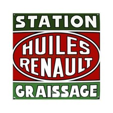 Plaque émaillée :  HUILES