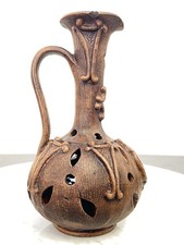 Vase-Cruche Perforé en Céramique GIALLÉTTI DERUTA 