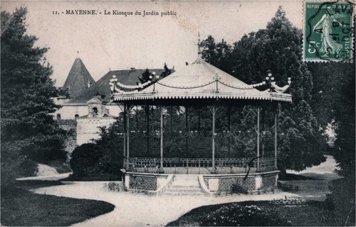 Cpa mayenne le - 53, kiosque