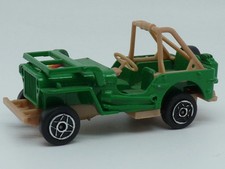 MINIATURE VOITURE SOLIDO JEEP WILLYS VERTE ET BEIGE
