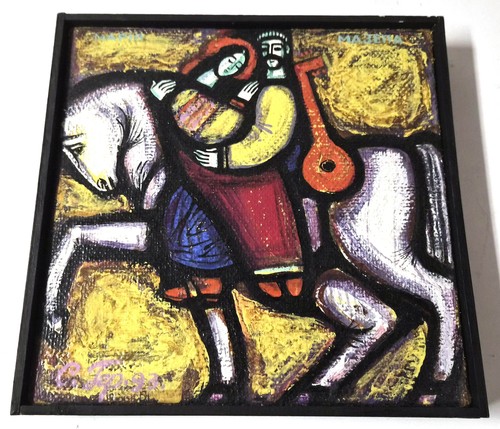 Peinture huile vintage - peinture,