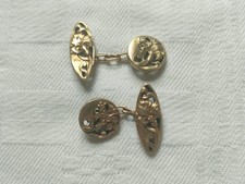 Bijou ancien : paire de boutons de manchette , art nouveau.