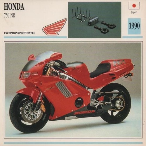 Fiche moto honda 750 - fiche, 1990