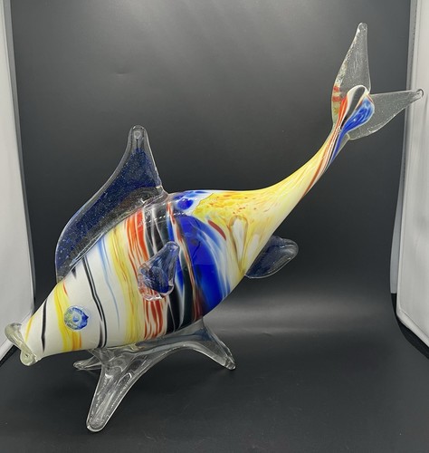Poisson verre multicolore - poisson,