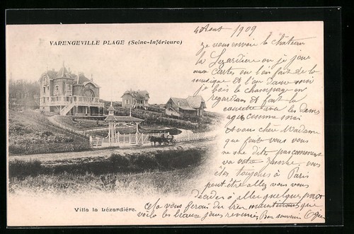 Cpa varengeville plage - varengeville, plage,